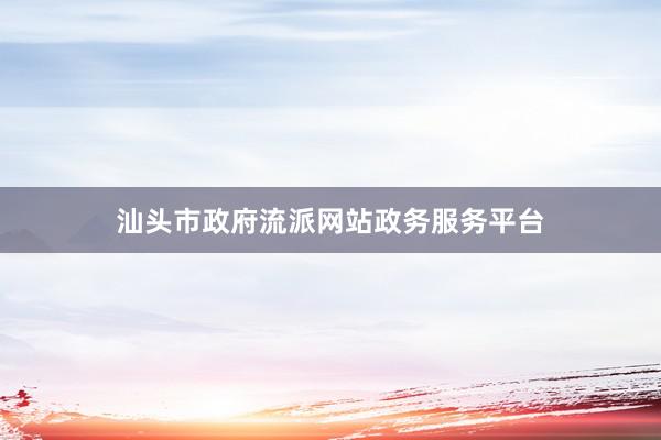 汕头市政府流派网站政务服务平台